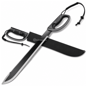 Facão Machete 56,5cm Lâmina Cabo Emborrachado e Bainha de Nylon - SLKK50