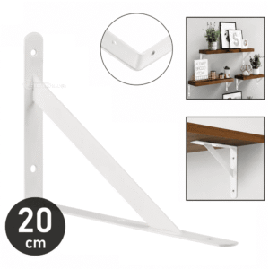 1 Suporte Mão Francesa 20cm Reforçada Para Prateleiras - BOM2720