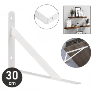 1 Suporte Mão Francesa 30cm Reforçada Para Prateleiras - BOM2721