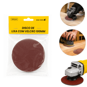 10 Discos de Lixa Com Fecho de Contato 100mm (4