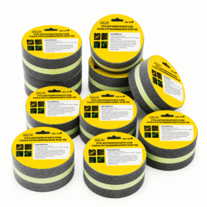 Kit 10 Fitas Antiderrapante Preta com Faixa Fotoluminescente 5cm x 3m - BOM1359