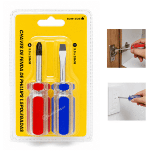 Kit 2 Chaves de Precisão 1,5 Fenda e Phillips 5,5 x 38 mm - BOM3129