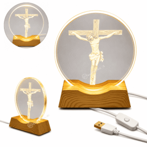 Luminária Disco de Vidro 3D 10cm