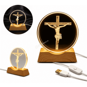 Luminária Disco de Vidro 3D 7,85cm 