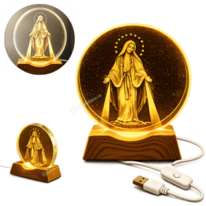 Luminária Disco de Vidro 3D 7,85cm 