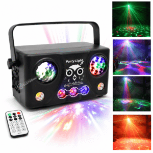 Party Light LED RGB 5in1 Laser, Globo Cristal, Strobo, COB e Controle - DSL13950
