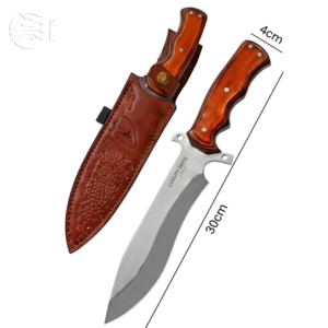 Faca de Churrasco e Sobrevivência Aço Inoxidável 30x4cm Para Corte - SLKA283