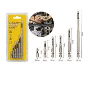 Kit 6 Ponta Phillips Magnético Antiderrapante Com Limitador De Torque - BOM5055