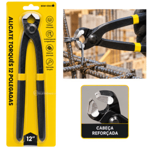 Alicate Torquês 12 Polegadas Aço Carbono para Amarração de Arames - BOM1294