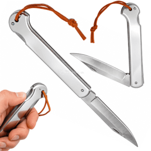 Canivete Inox 25,5cm com Cordão para Camping Pesca Trilha e Uso Diário - BMDJ276