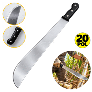 Facão 20 Pol Aço Manganês para Cana Mato Agricultura Cabo Preto - BOM1152