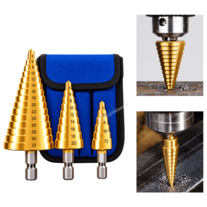 Kit 3 Brocas Escalonadas 4 a 32mm para Metal com Estojo Organizador - BOM5021