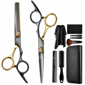 Kit Tesouras Profissionais Para Corte de Cabelo 9 Peças - LMF1142