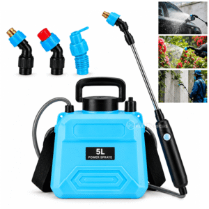 Pulverizador Elétrico Recarregável 5L com Haste Retrátil e 3 Bicos - BOM7642