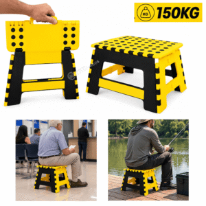 Banquinho Dobrável 9 Pol Portátil Antiderrapante 150kg - BOM7733