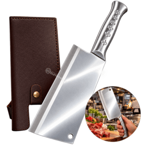 Cutelo Profissional Cozinha Carne Aço Inox 30cm Com Bainha - SLKLAF109