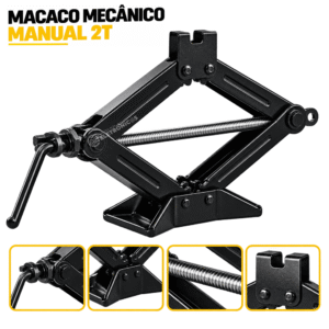 Macaco Mecânico Manual Automotivo 2 Toneladas Reforçado - BOM1543